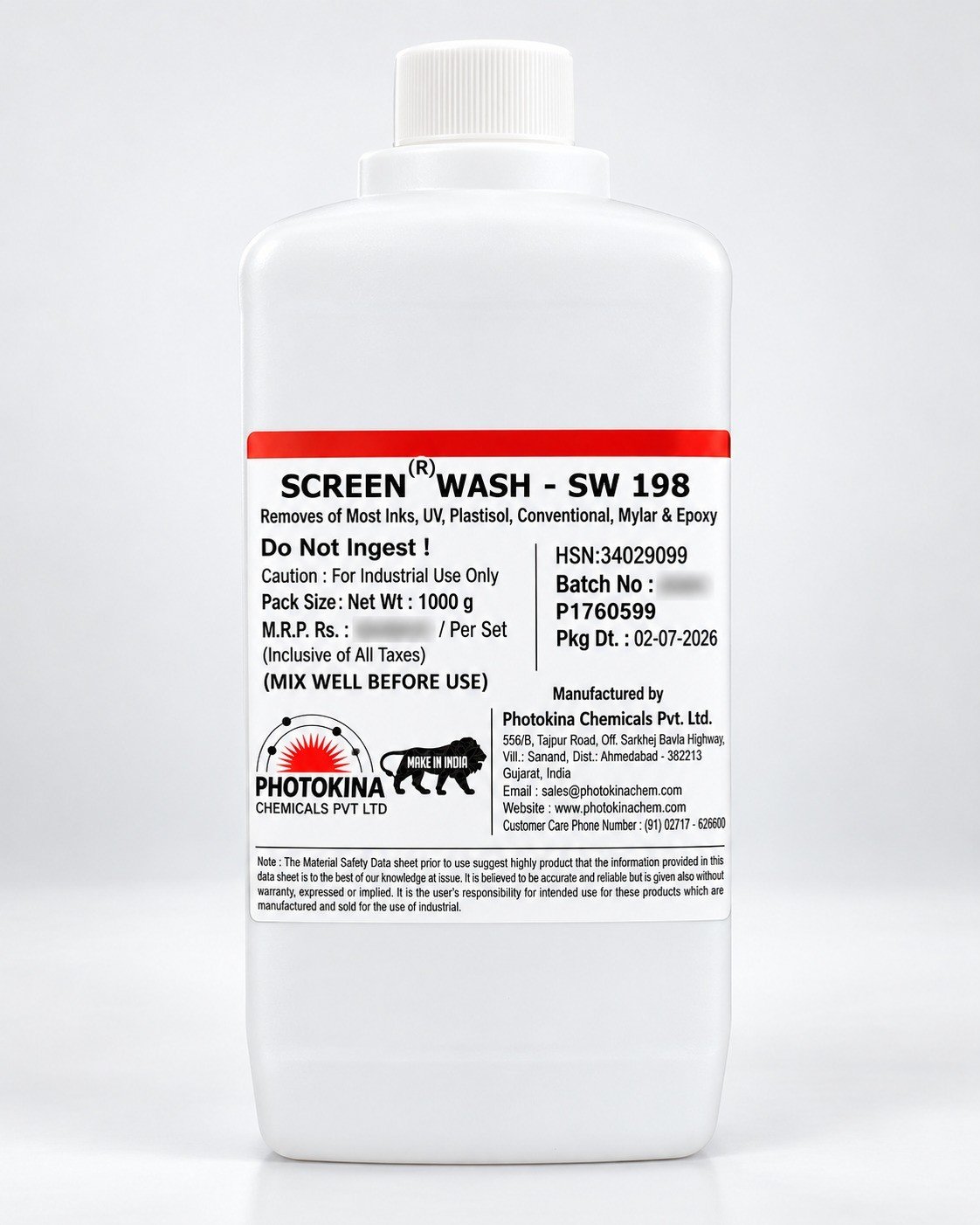 SW198 - Screen Wash