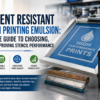 Solvent resistant screen printing emulsion for durable printing stencils
