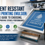 Solvent resistant screen printing emulsion for durable printing stencils